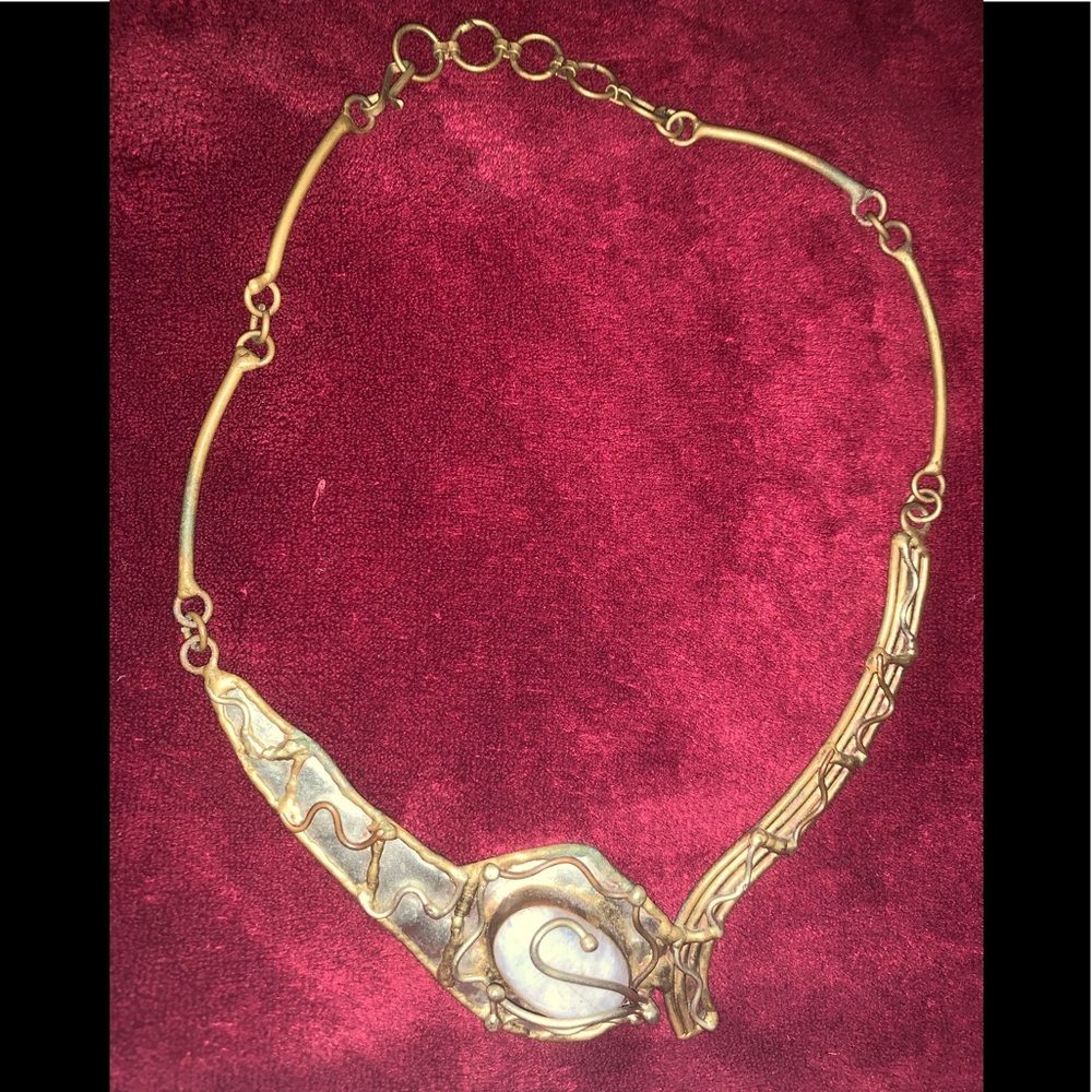 🟡🟡HAND DESIGNED & SCULPTURED PRECIOUS METAL LARGE NECKLACE🟡🟡